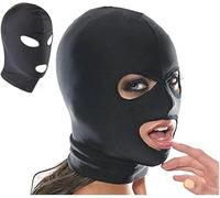 binxliuxo KUGEKI 1 mascarilla Cosplay Transpirable y elástica disfrazada de Negro con los Ojos Abiertos y la Boca Abierta