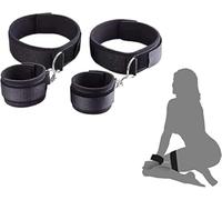 binxliuxo Rêštrạìnts Böndåge 1 par de Pulseras de Nylon para Manos y pies Juguetes para el hogar Sistema de sujeción Negro B-D-S-M Kit