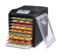 Deshidratador de alimentos BioChef Arizona Sol 9 bandejas - 700W, Temporizador 19.5h, Temperatura 35-70º, Bandejas Acero Inoxidable, BPA Free, Garantía 3 años (Negro)