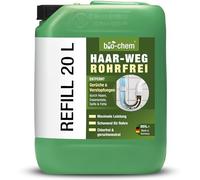 Bio-chem® - Desagüe para el pelo sin drenaje, extrafuerte, 20 L, hasta 15 aplicaciones por litro, extremadamente eficaz y respetuoso con el material contra la obstrucción y el cabello. Fabricado en ES