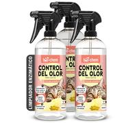 Bio-Chem - Eliminador de olores para gatos 3 x 750 ml - Desodorante para quitar el olor a orina de gato - Limpieza de la cama del gato - limpiadores domésticos