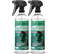 Bio-Chem - Limpiador de Frenos 2 x 750ml - Mantenimiento de Bicicletas, Mountain Bikes, e-Bikes, Motos, Coches - Limpiador desengrasante Sistema de Frenos para bicis eléctricas y de montaña