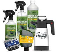 Bio-Chem Set para el Cuidado Exterior de Las autocaravanas - 6 Productos | Limpieza de superficies exteriores de vehículos de camping - Cuidado lunas, parabrisas y carrocería - Accesorios incluidos