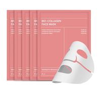 Bio Collagen Mask, 5Pcs Mascarilla Facial Colageno, Mascarilla Bio Colágeno Noche, Bio Collagen Real Deep Mask, Iluminar el Color de La Piel, Reducir las Líneas Finas, Hidratante (A)