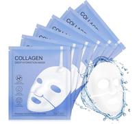 Bio Collagen Mask, 6 Piezas MáScara De ColáGeno Overnight, Mascarilla Hidratante Profunda, Faciales Iluminar El Color De La Piel, Mascarillas Faciales Piel Seca