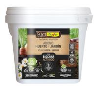 Bio-Flower Abono Orgánico con Biochar Activado para Huerto y Jardín, 800g, NPK 3-3-4, Fertilizante Natural
