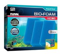 Bio-Foam Azul para Filtro Mochila para Acuario Fluval AquaClear AC50, 3 pc