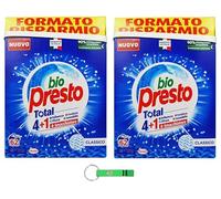 Bio Presto Detersivo Polvere Classico Detersivo - Detergente en polvo elimina las manchas rápidamente, proporciona una frescura duradera 62 lavados, 3100 g + llavero Beni Culinari gratuito