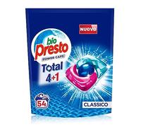 Bio Presto Power Caps Classico, detergente para lavadora predosificado en cápsulas, paquete de 54 lavados