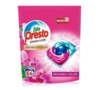 Bio Presto Power Caps - Detergente para lavadora predosificado en cápsulas, paquete de 54 lavados