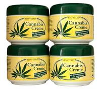 Bio-Vital Crema de cannabis garra del diablo, cuerpo cáñamo, 4 x 125 ml