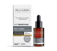 Bella Aurora BIO10 FORTE+ Serum Despigmentante Gotero | Reduce manchas oscuras de sol, edad y hormonales | Con ácido tranexámico y vitamina C | Protección UVA, UVB, IR y luz azul | 30ml
