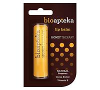 Bioapteka Honey Therapy - Bálsamo labial con cera de abejas, manteca de cacao, aceite de girasol, aceite de jojoba, vitamina E para labios secos y agrietados, 4,5 g.