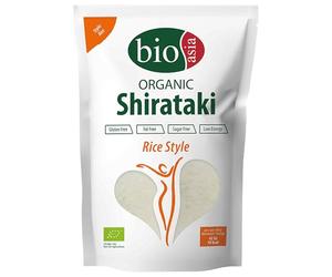 BIOASIA Arroz Shirataki hecho con harina de konjac ecológica, bajo en calorías, sin azúcar, grasa ni gluten, 1 x 270 g