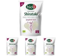 BIOASIA Espaguetis Shirataki ecológicos, fideos hechos con harina de konjac ecológica, bajo en calorías, sin azúcar, grasa ni gluten, 1 x 270 g (Paquete de 4)