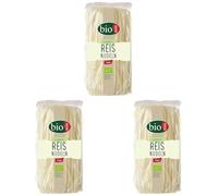 BIOASIA Fideos de arroz ecológico, fideos asiáticos elaborados con 100 % harina de arroz ecológica, sin gluten y veganos, 1 x 200 g (Paquete de 3)