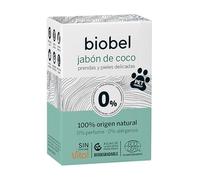 Biobel Cero -Jabón Ecológico en Pastilla con Aceite de Coco, 100% Natural Para Prendas y Pieles Sensibles, Con Aceite Esencial de Lavanda, Ideal para Viajes o Acampadas 1 unidad x 240 gr