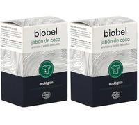 Biobel -Jabón de Pastilla con Aceite de Coco, 100% Natural Para Prendas y Pieles Sensibles, Con Aceite Esencial de Lavanda, Ideal para Viajes o Acampadas 1 unidad x 240 gr (Paquete de 2)