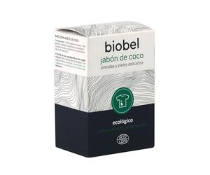 Biobel -Jabón de Pastilla con Aceite de Coco, 100% Natural Para Prendas y Pieles Sensibles, Con Aceite Esencial de Lavanda, Ideal para Viajes o Acampadas 1 unidad x 240 gr