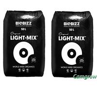 BioBizz - Compost orgánico para macetas All-Mix, Light-Mix y Worm-Humus (2 unidades, mezcla ligera de 50 L)