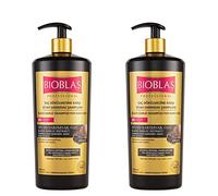 Bioblas - Champú de ajo negro de 1000 ml, 2 unidades, antipérdida de cabello, para mujeres y hombres, inodoro, dermatológicamente probado (2 x 1000 ml)
