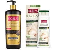 Bioblas Juego de ahorro de ajos, champú de ajo negro, 1000 ml + champú de ajo 500 ml
