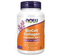biocell colágeno hidrolizado tipo ii - 120 cápsulas vegetales - now