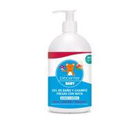 BIOCENTER Gel de baño y Champú Natural para NIÑOS - 500 ml Fresas con Nata - Ecológico y Vegano