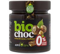 Biochoc - Avellana 0% azúcar - Crema de cacao con Aceite de Oliva Virgen Extra Ecológico - 100% Ecológica - Sin gluten, Sin leche, Sin huevo 200 g. (Pack 1)