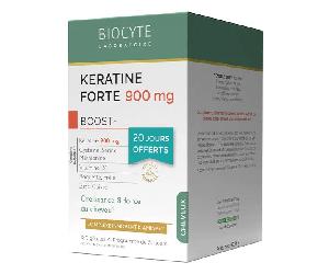 Biocyte Kératine Forte 900 mg Boost Croissance Résistance du Cheveu 120 geles