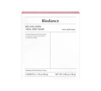 Biodance BioCollagen profunda Mascarilla facial, Hidratante y Reafirmante, Skincare Coreano con Ácido Hialurónico, Niacinamida y Galactomicetos,4 láminas, 34 g.