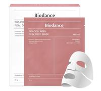 Biodance BioCollagen profunda Mascarilla facial, Hidratante y Reafirmante, Skincare Coreano con Ácido Hialurónico, Niacinamida y Galactomicetos,4 láminas, 34 g.
