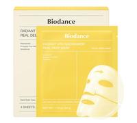 BIODANCE Radiant Vita Niacinamide Real Deep Mask, Overnight Hydrogel Mask, Tone Correction, Texture Refining, Radiant glow, 3-in-1 visible Care 1.19oz(34g) x 4ea