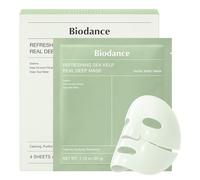 BIODANCE Sea Kelp Real Deep Mask - Mascarilla para Acné y Rojeces, Calma Imperfecciones de la Piel con Problemas, Efecto Refrescante Nocturno, 34g x 4 unidades