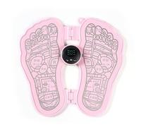 Bioelectric Acupoints Masajeador de pies, masajeador de pies EMS, almohadillas de masajeador de estimulador de pies portátil para el hogar, la oficina y los viajes (rosa)