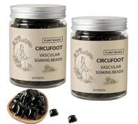 Bioequis Perlas de Remojo Herbal para Pies, Perlas de Remojo Circufoot con Extracto de Artemisa y Jengibre - Remojo Natural Relajante para Pies para Mujeres y Hombres (20Pcs)