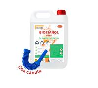 Bioetanol 99,9% Origen Vegetal | Con Cánula | Combustible Limpio para Chimeneas de Bioetanol | Sin Humo ni Olor | Ecológico y Renovable | Apto para Quemadores y Estufas de Bioetanol (5 litros)