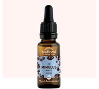 BIOFLORAL - 20 Mimulus, Mimule BIO DEMETER - Serenidad - Flor de Bach auténtica - Gotero 20 ML