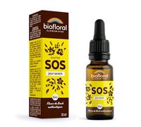 BIOFLORAL - SOS de rescate diurno sereno orgánico DEMETER - Soporte emocional - Flores de Bach auténticas - Gotero 20 ml
