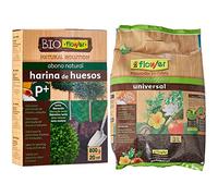 Bioflower Harina de Huesos, 800 gr & Bio Humus de Lombriz, 3 l