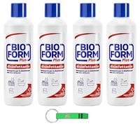 Bioform Plus - Detergente para suelos (4 unidades, especialmente adecuado para la higiene del suelo, 1000 ml, incluye llavero Beni Culinari gratuito)