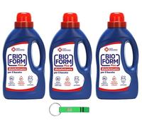 Bioform Plus Igiene - Detergente higiénico para la ropa (3 unidades, líquido para lavadora, elimina la suciedad y los malos olores, 1300 ml, incluye llavero Beni Culinari gratuito)