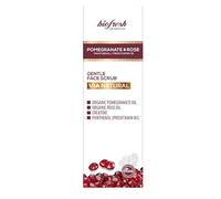Biofresh cosmetics Via Natural exfoliante facial suave con granada y aceite de rosa, creatina, pantenol,anti edad,gentle face scrub 100ml
