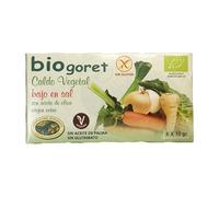 Biogoret Cubitos de caldo de verduras Ecológicos -Bajos en Sal- 24 cajas (6 cubitos x 10gr)