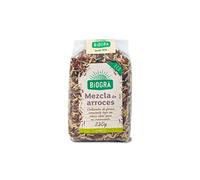BIOGRÁ - Mix De Arroz Con Alto Contenido En Fibra, Compuesto por Arroz Salvaje, Arroz Rojo y Arroz Basmati integral, Apto para Veganos, 250g