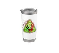 Biohazard Toxic Vintage Brick Infected Zombie Splatter Vaso térmico de acero inoxidable de doble pared