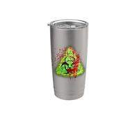 Biohazard Toxic Vintage Brick Infected Zombie Splatter Vaso térmico de acero inoxidable de doble pared