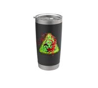 Biohazard Toxic Vintage Brick Infected Zombie Splatter Vaso térmico de acero inoxidable de doble pared