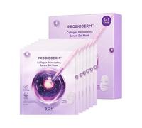 BIOHEAL BOH PROBIODERM - Máscara de gel de colágeno (6 x 34 g) con cápsulas de colágeno para tonificar y refinar los poros, mascarilla facial