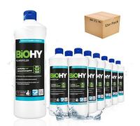 BiOHY Abrillantador (12 botellas de 1 litro) | Apto para todos los lavavajillas | para un brillo inmejorable en los vasos y platos sin manchas de agua (Klarspüler)